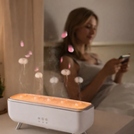 Aromatic diffuser with Medusa-like mist effect and LED lighting