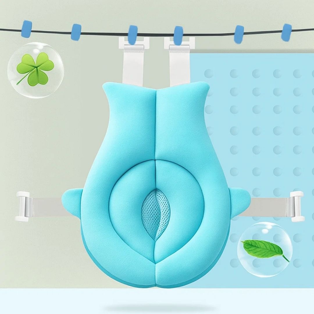 Baby Bath Support – Non-Slip Padding – Quick-Dry Fabric – Safety Sling for Newborns