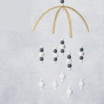 Beechwood baby mobile with stylish wooden beads