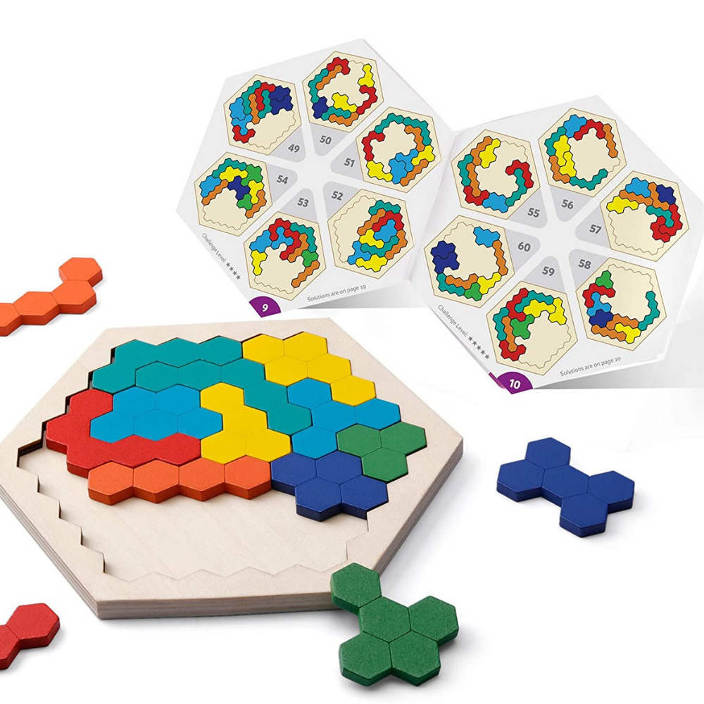 Geometric puzzle with infinite patterns