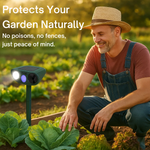 Solar-powered Ultrasound Rabbit Repellent with Flashing Light – Effective Protection for Your Garden