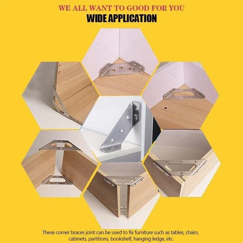 Stable stainless steel furniture corner connectors for perfect support