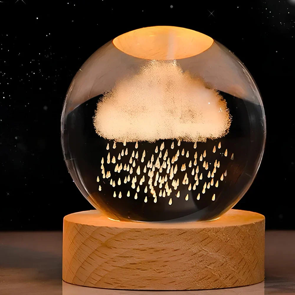 3D-Engraved Crystal Sphere - AstralGlow