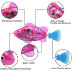 Electronic swimming fish with LED lighting
