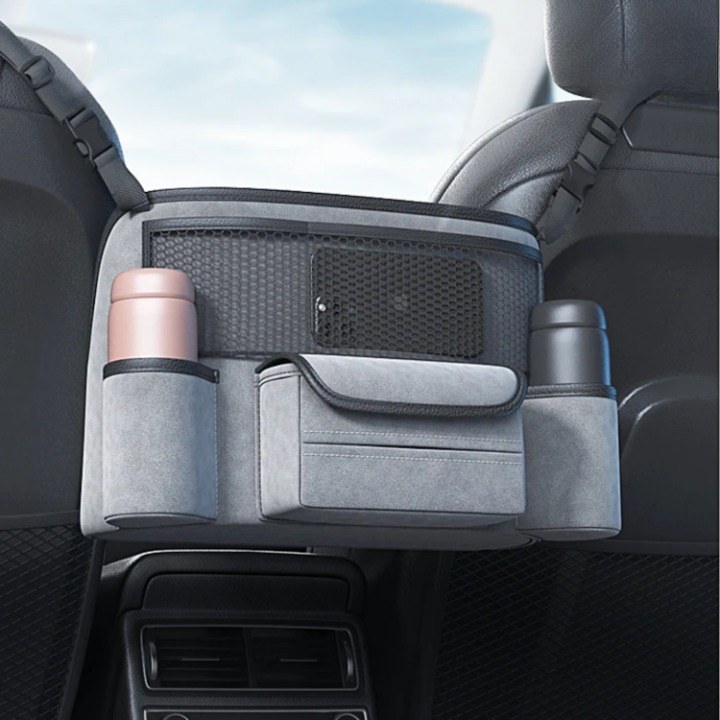 Practical car organizer for tidiness between the seats