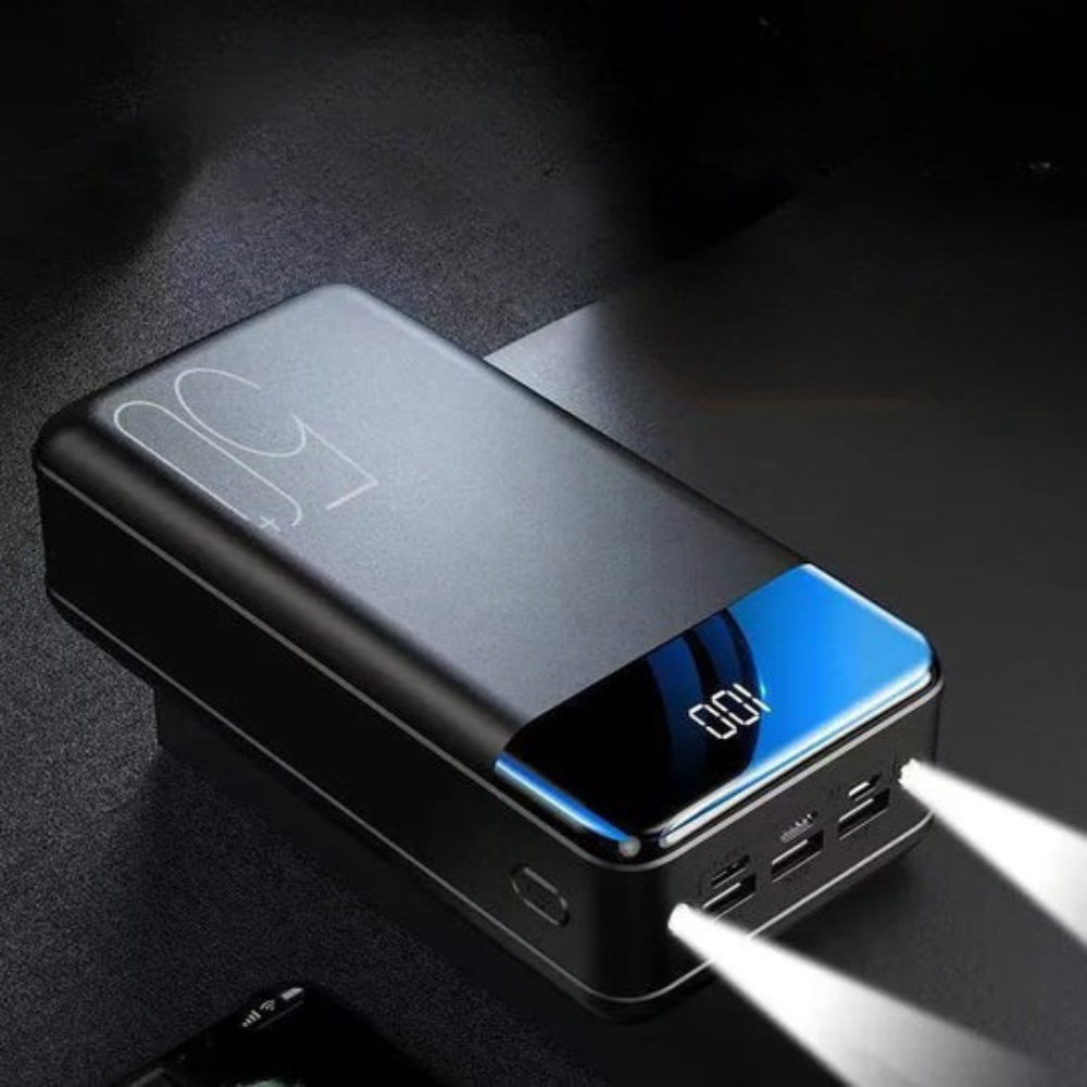 Kraftvolle 50.000mAh Powerbank für unterwegs mit Schnellladung