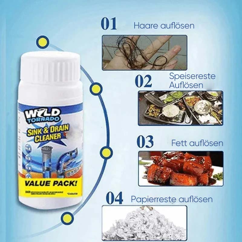 Drain cleaner for clogged pipes
