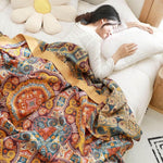 Refreshing Boho Reversible Blanket made from 100% Cotton