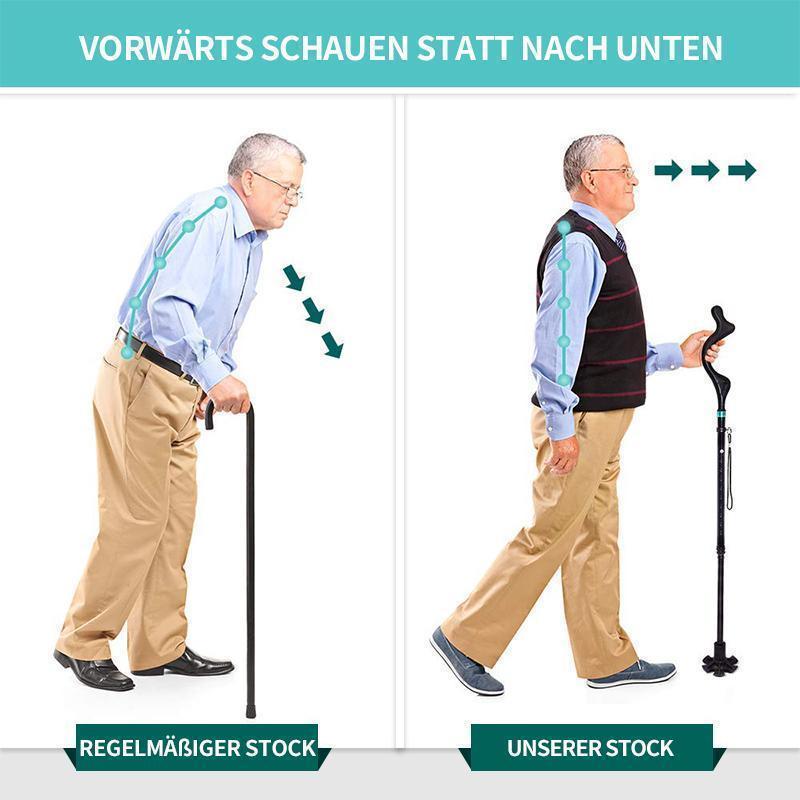 Kompakter und anpassbarer Gehstock für mehr Sicherheit