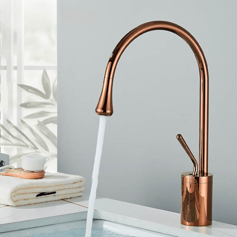 ElegantGold - Mischbatterie für Waschbecken mit goldener Oberfläche