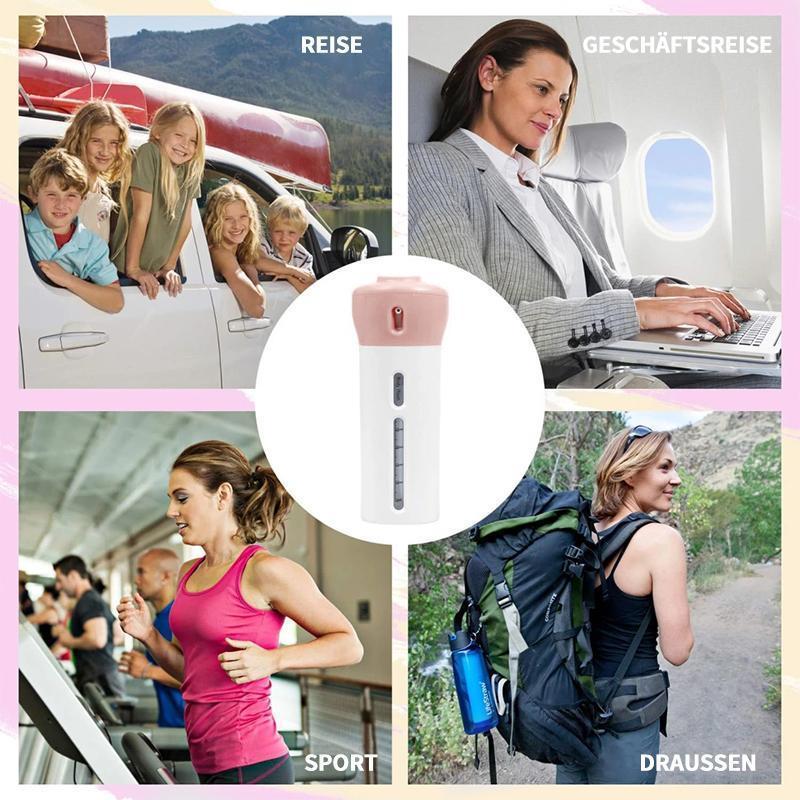 Multifunktionaler 4-in-1 Reisebehälter für Pflegeprodukte