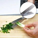 Multifunctional 5-Blade Stainless Steel Kitchen Scissors