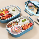 Stainless Steel Lunch Box with 3 or 4 Compartments for Fresh Meals
