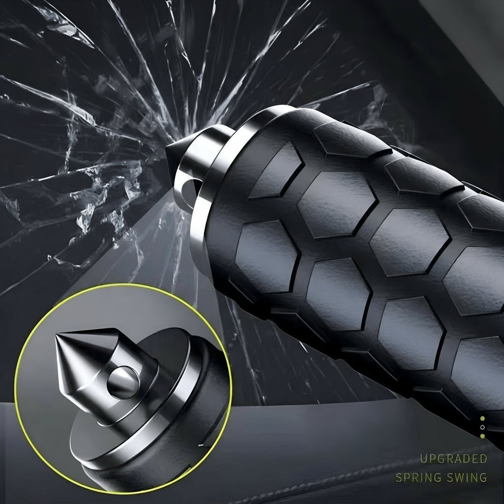 Stability-supporting cane for automatic self-defense