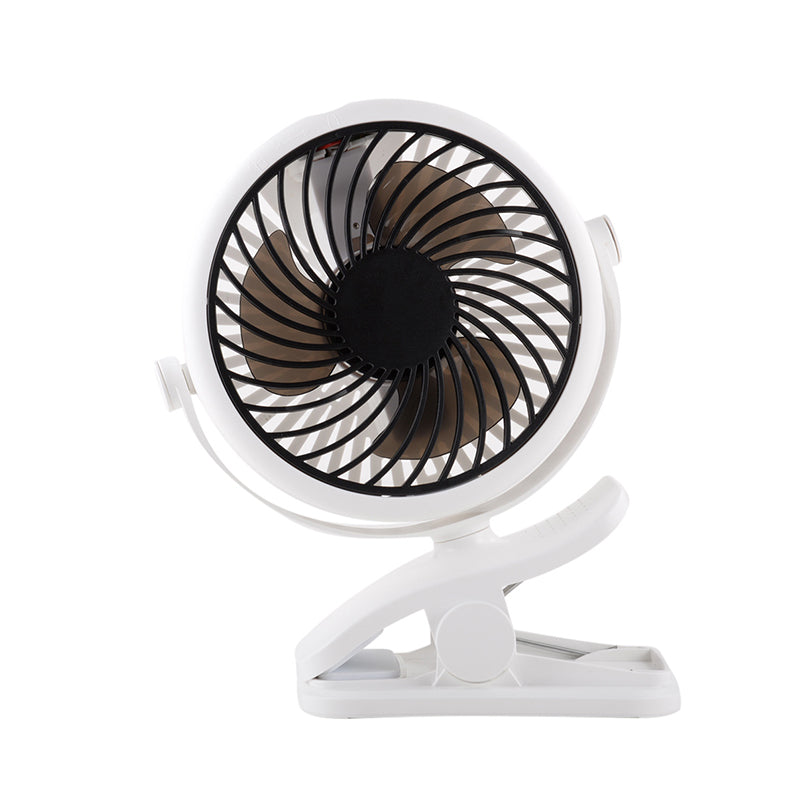 Portable Clip-On Fan with 360° Rotation – USB & Rechargeable Battery