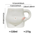 Charming ceramic mug with round belly design