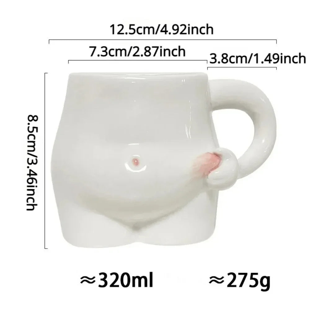 Charming ceramic mug with round belly design