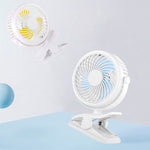 Portable Clip-On Fan with 360° Rotation – USB & Rechargeable Battery