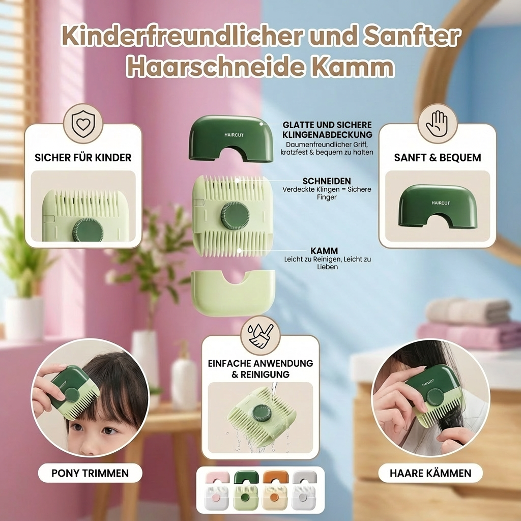 Gentle comb for children's haircuts