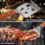 GrillKünstler 7-in-1 Multifunktionaler Grillhelfer aus Edelstahl