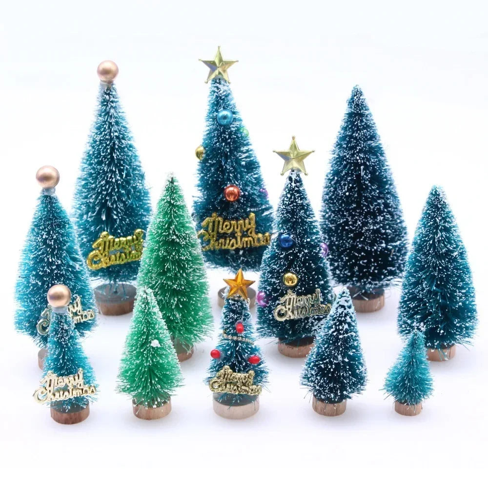 Festlicher Miniaturbaum | Handgearbeitet aus Zeder und Kiefer | Tischdekoration & Weihnachtsfigur 4,5–13 cm