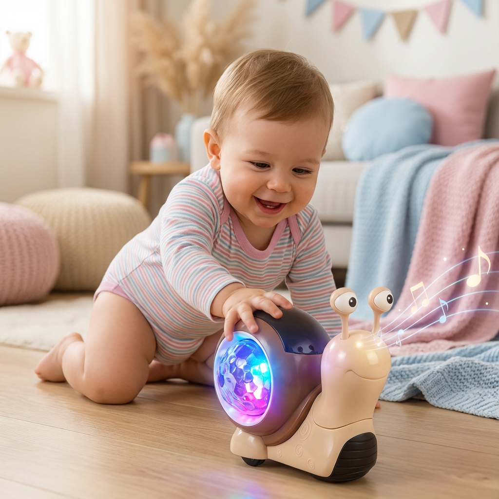 Crawl Toy with Music and Light-Up Snail