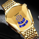 Elegant Men's Quartz Wristwatch with Diamond Surface