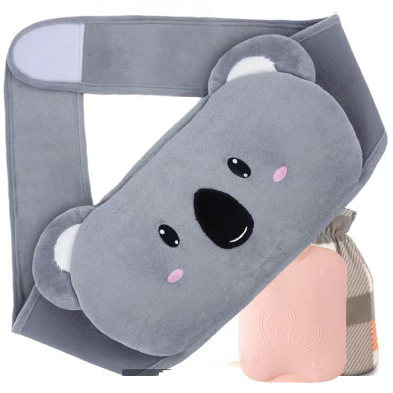 Plush Hot Water Bottle Belt for Pain Relief