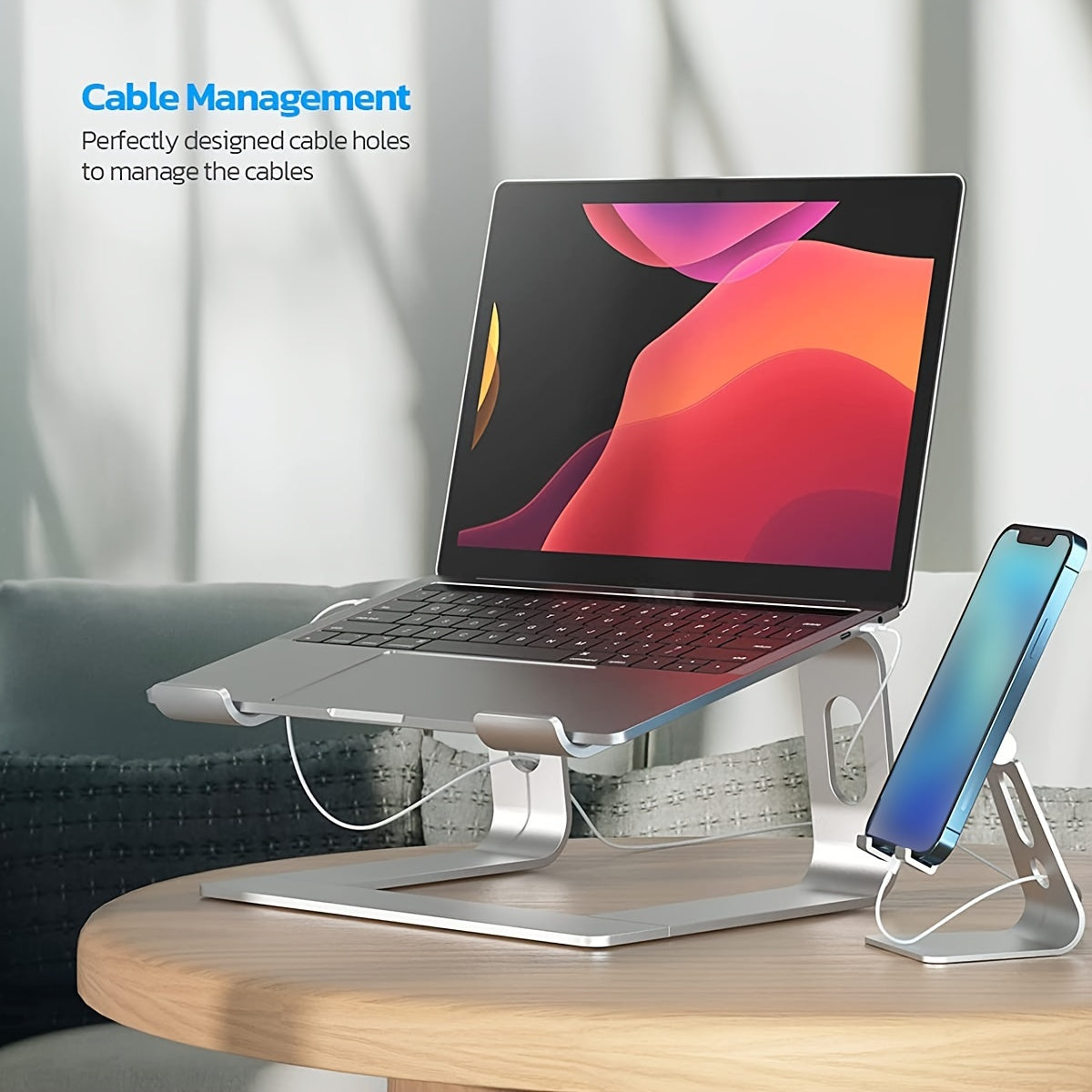 Ergonomic and Ventilated Aluminum Laptop Stand