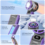 FrostWind Mini-Ventilator | Anpassbare Kühlung mit 100 Stufen | 3600 mAh Akku | Tragbar & Eis-Kühlung