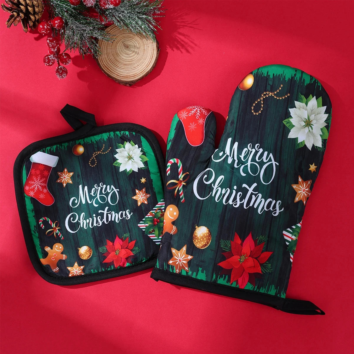 Festliche Ofenhandschuhe für die Weihnachtszeit | MaxHeat Duo