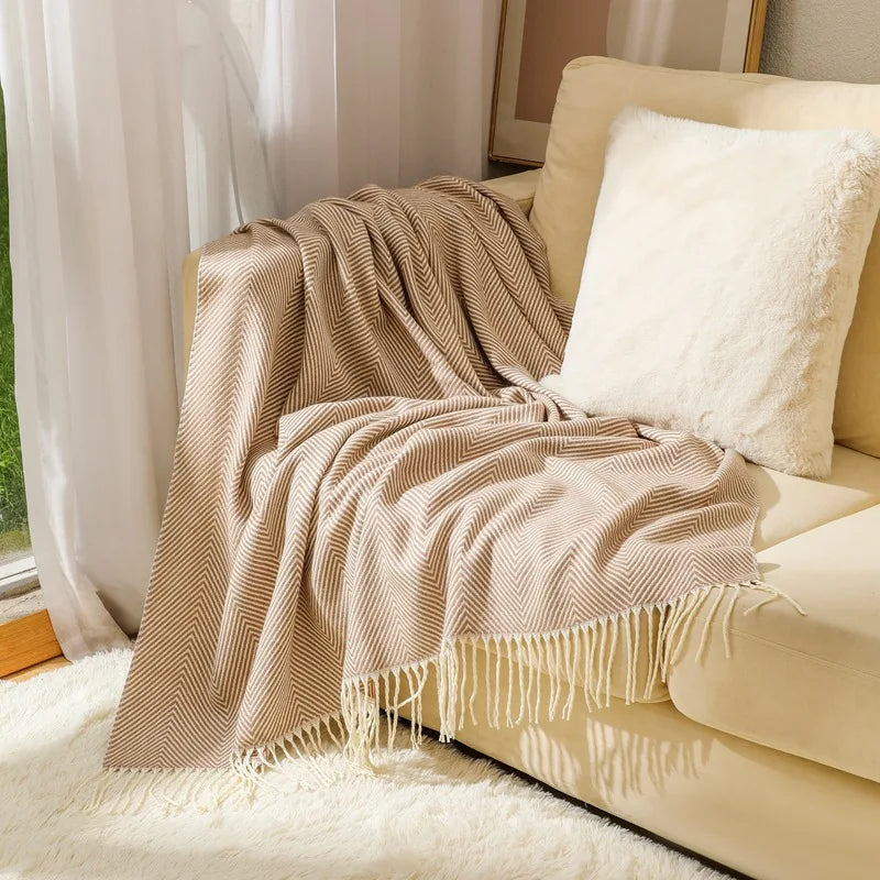 Elegant Cotton Blanket for Large Sofas by Voltyx