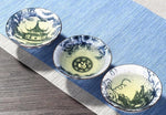 Elegantes 4-teiliges Teetassen Set in Blau und Weiß