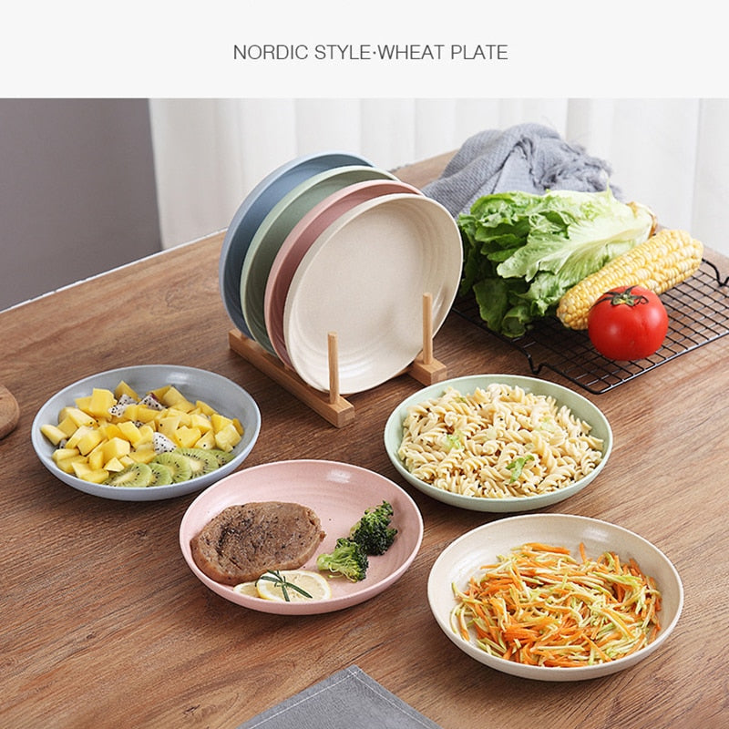 4-Piece Dinnerware Set Made from Biodegradable Materials – Fruit and Snack Plates