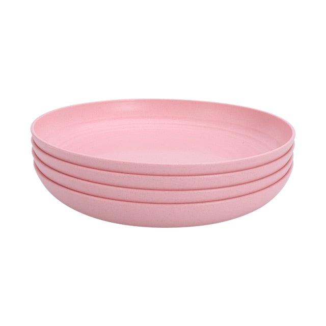 4-Piece Dinnerware Set Made from Biodegradable Materials – Fruit and Snack Plates