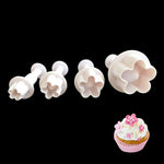 4er Set Fondant Ausstecher in Blumenform – Pflaumenblüte