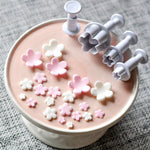 4er Set Fondant Ausstecher in Blumenform – Pflaumenblüte