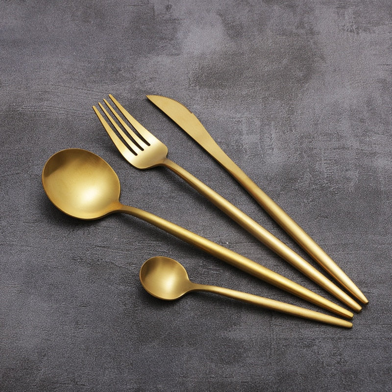 Elegantes 4-teiliges Besteckset für stilvolle Anlässe