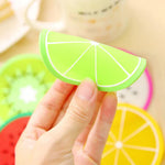 6-Piece Colorful Silicone Coasters for Teacups – Fruit Design