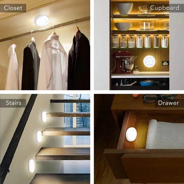 Set mit 3 kabellosen LED Schranklichtern mit Fernbedienung