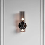 Moderne Glas-Wandleuchte mit Doppelkopf-LED