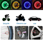 2er Set LED Radlichter für Auto und Motorrad, Ventilkappen