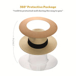 Stylish summer hat with a wide brim made of paper fiber