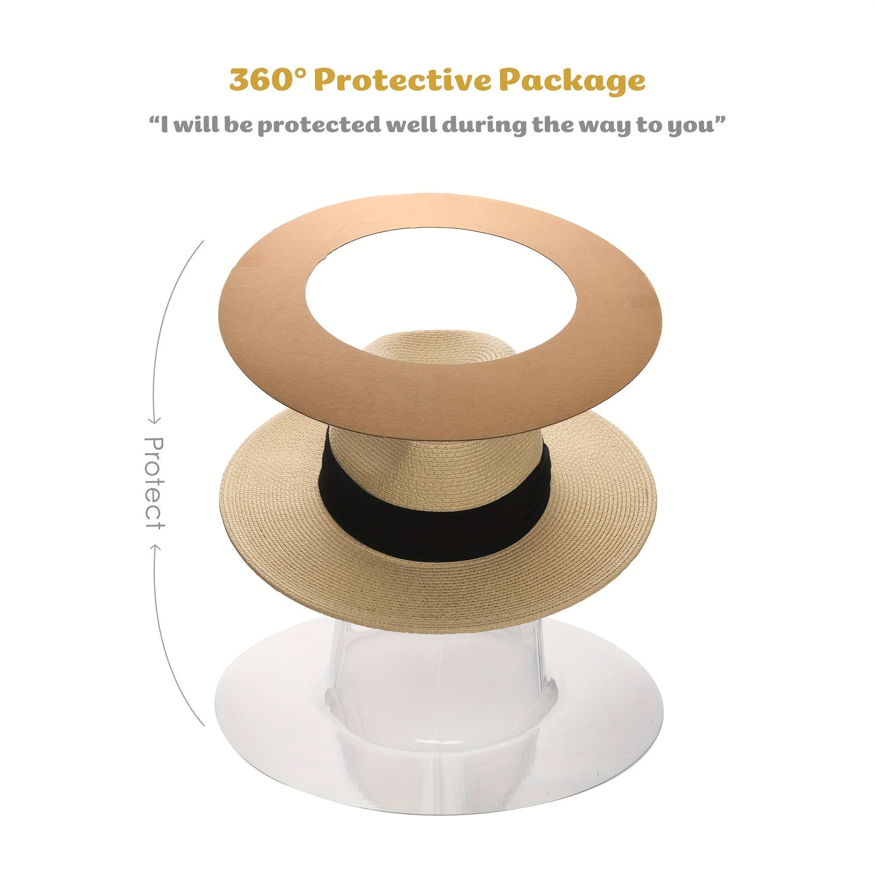 Stylish summer hat with a wide brim made of paper fiber