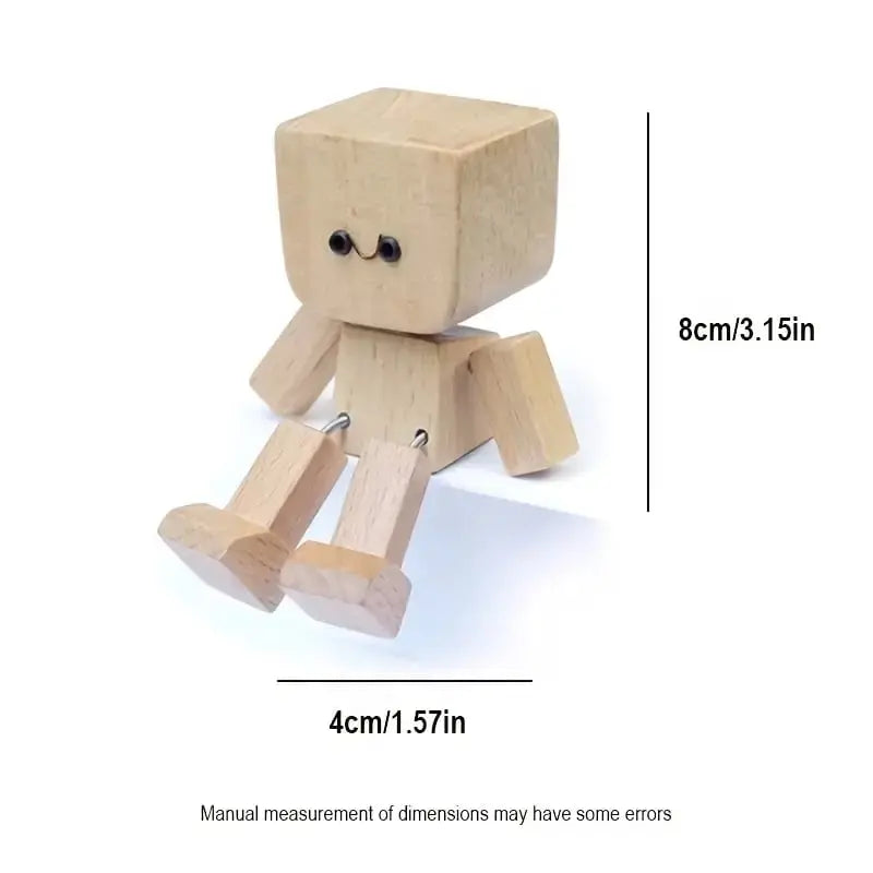 Handgefertigte Holzfigur – Ein Fröhlicher Begleiter für Fahrten
