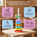 Colorful Spinning Toy with Rainbow Color Tower