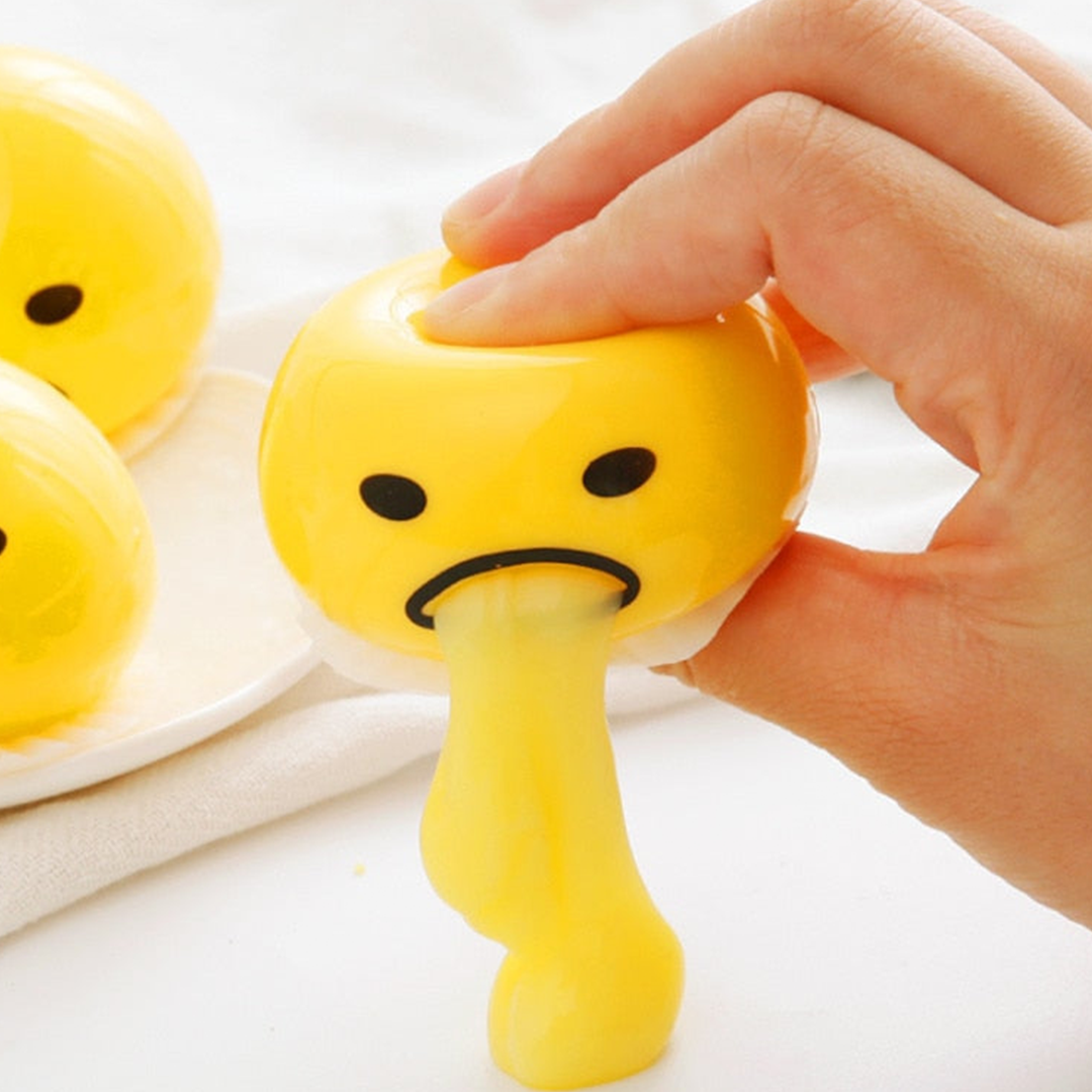 Relaxation ball made of egg yolk