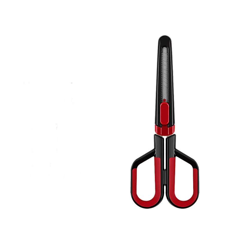 2-in-1 Creative Cutter with Safety Blade and Scissors