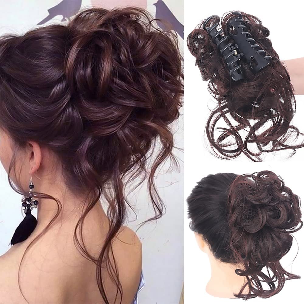 Hair clips for curly bun hairstyles