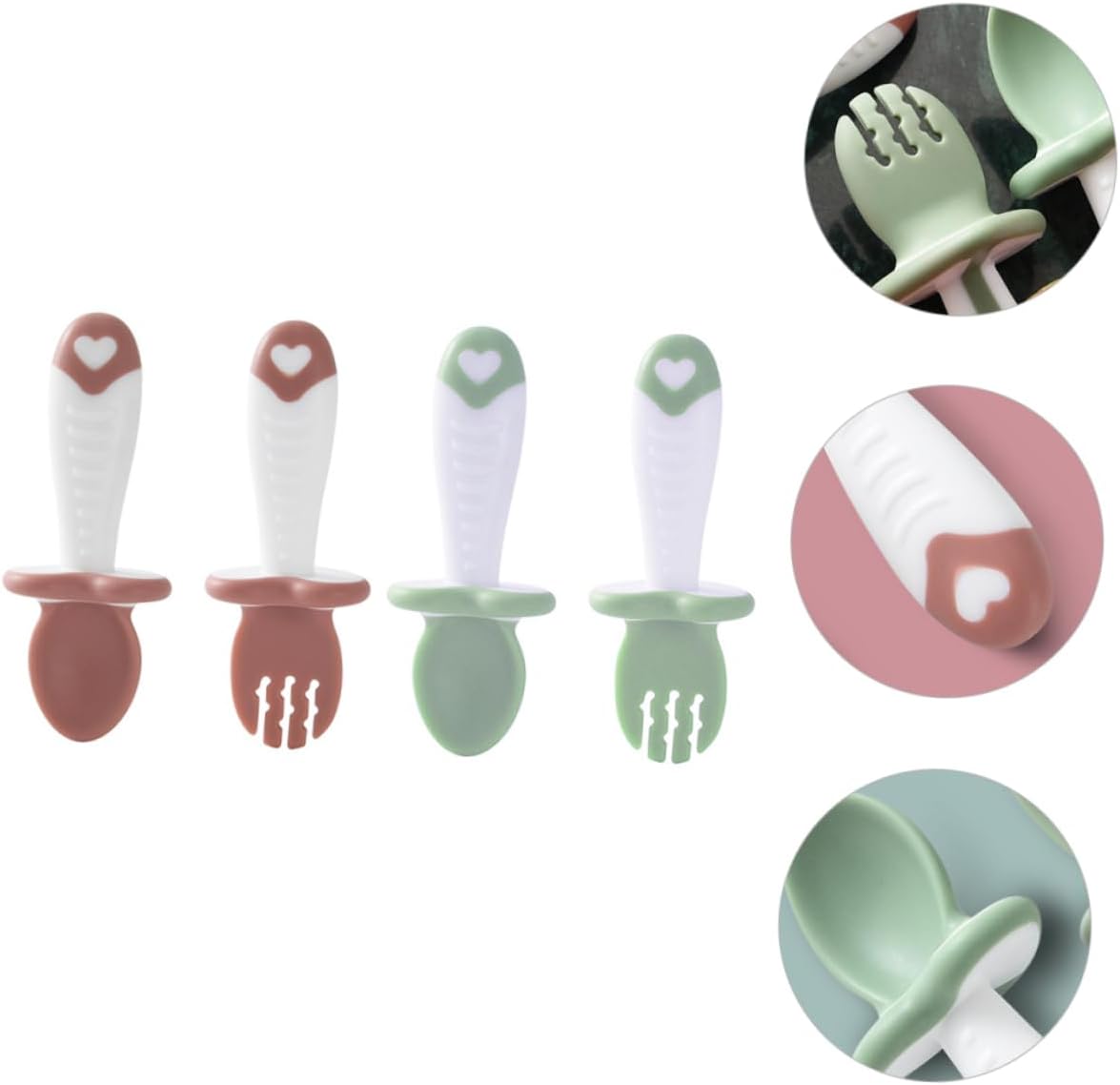 Ergonomic Silicone Cutlery Set for Toddlers – Spoon and Fork